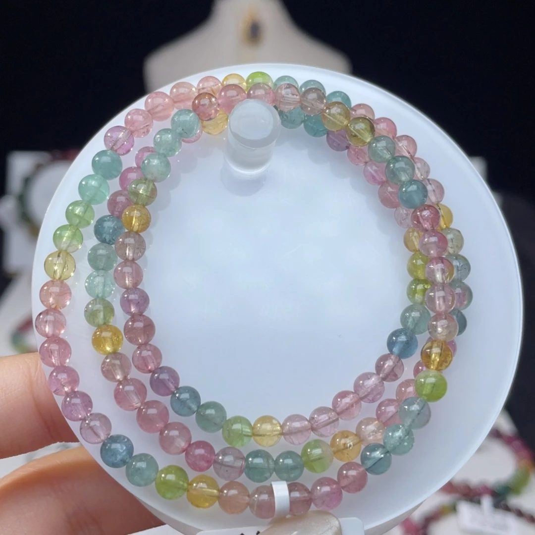 未镶嵌手串碧玺4.8mm±