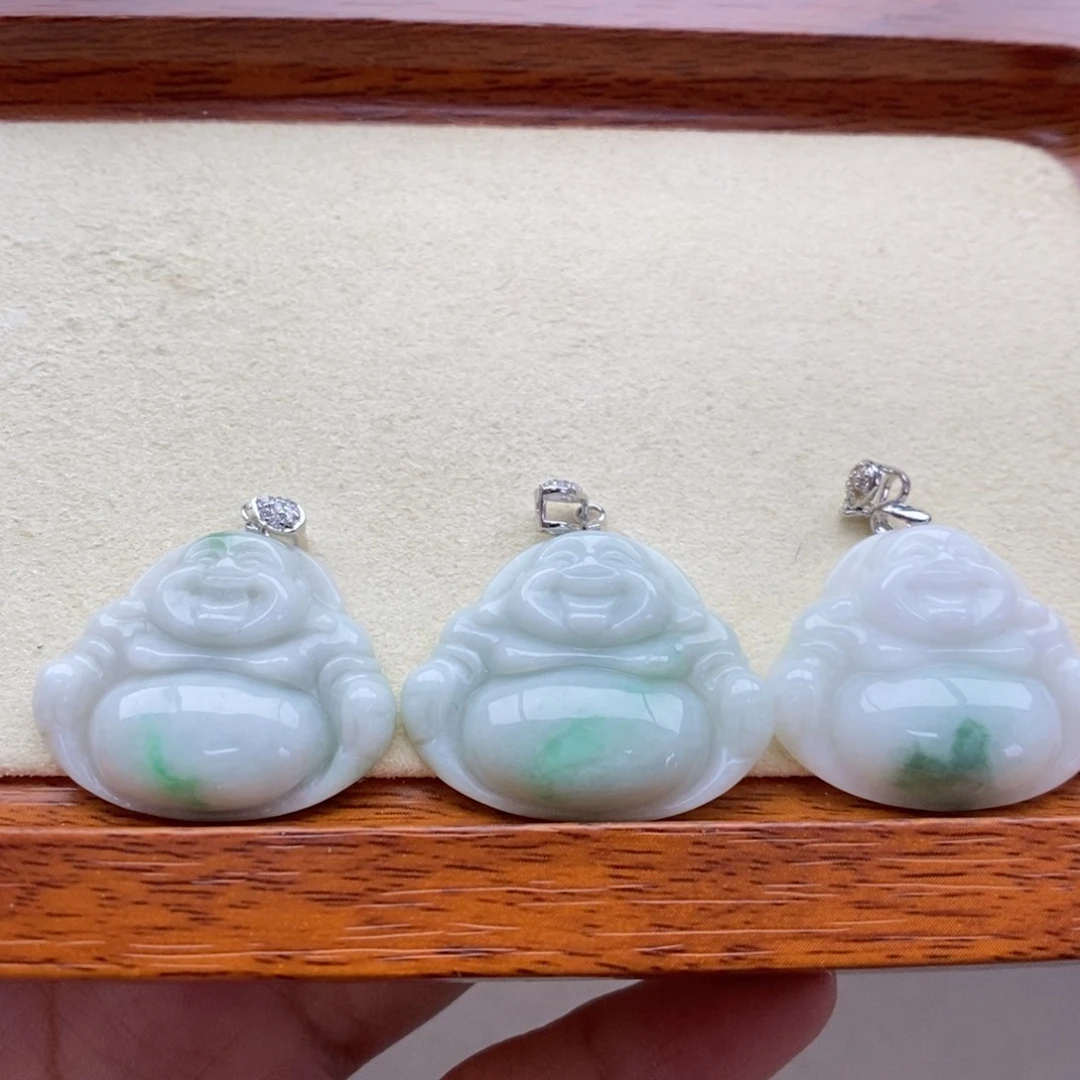 翡翠银S925镶嵌颈饰吊坠多样性发货发其一