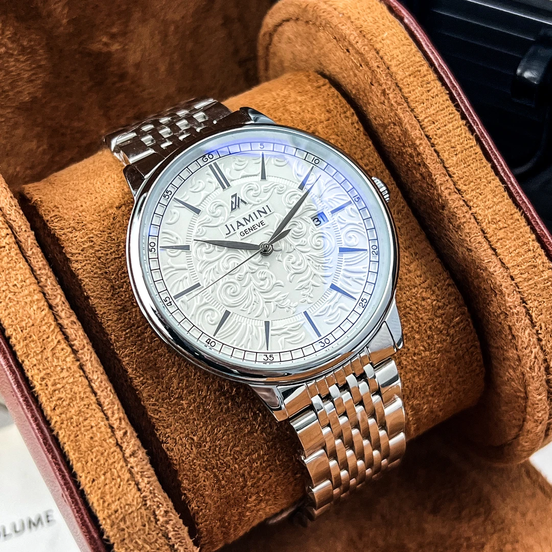 【小芳精选】加洣尼5020财阀时尚潮流男士蝴蝶扣钢带全自动机械表