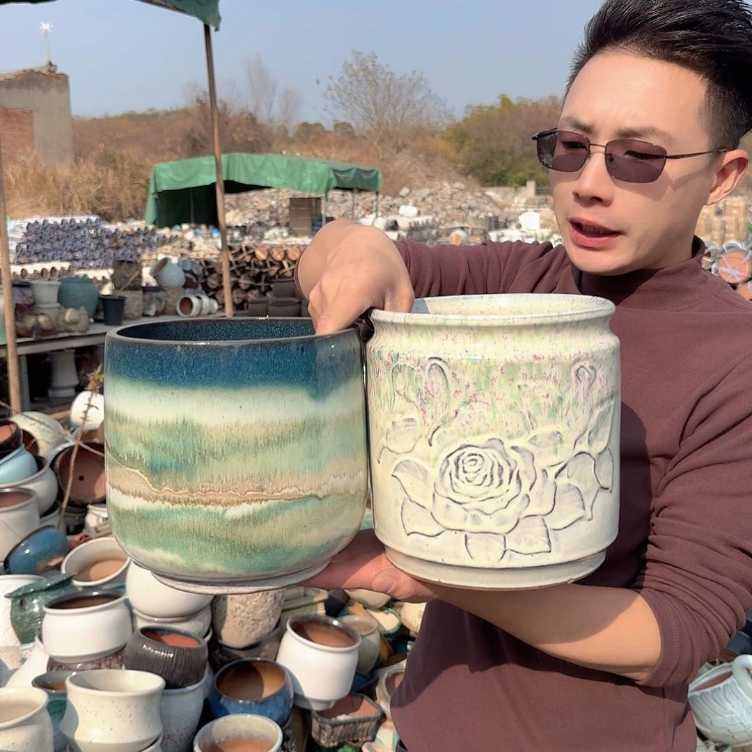 紫砂花盆瑕疵两个两个