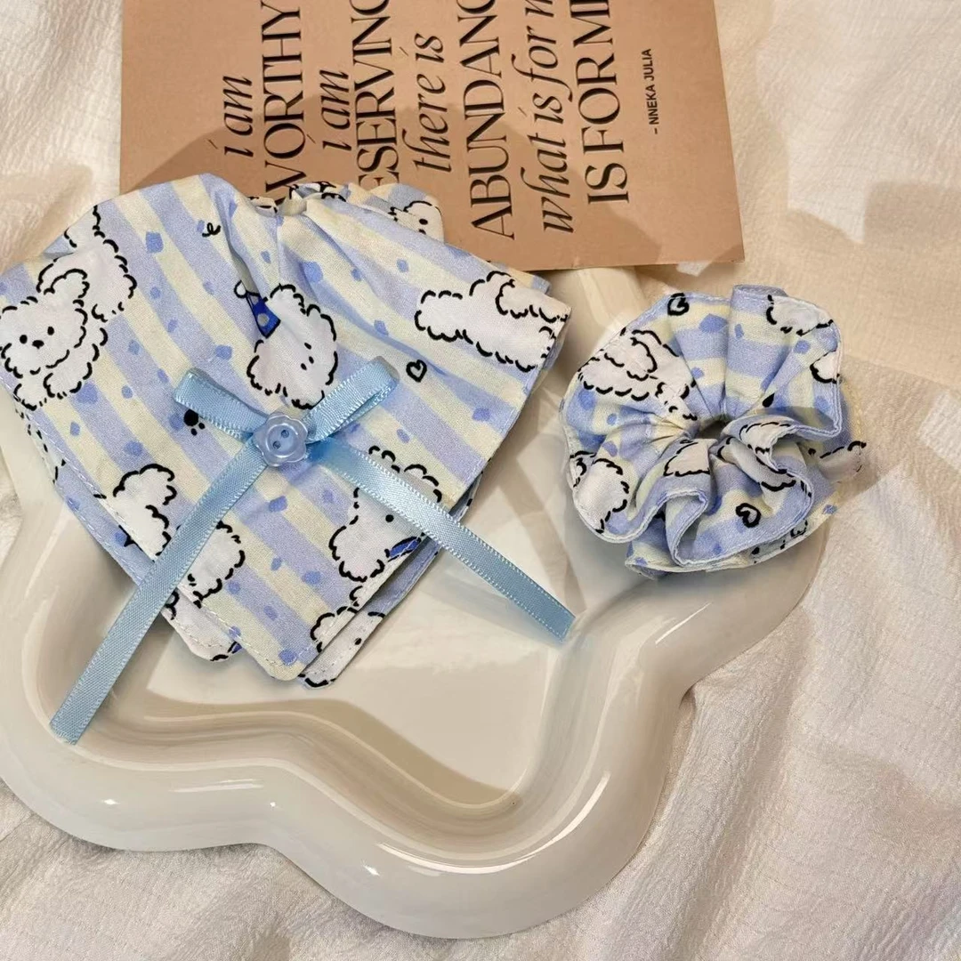 【肠圈系列】满三卡包邮飞少女碎花珠光花朵发圈公主风清新发饰气质