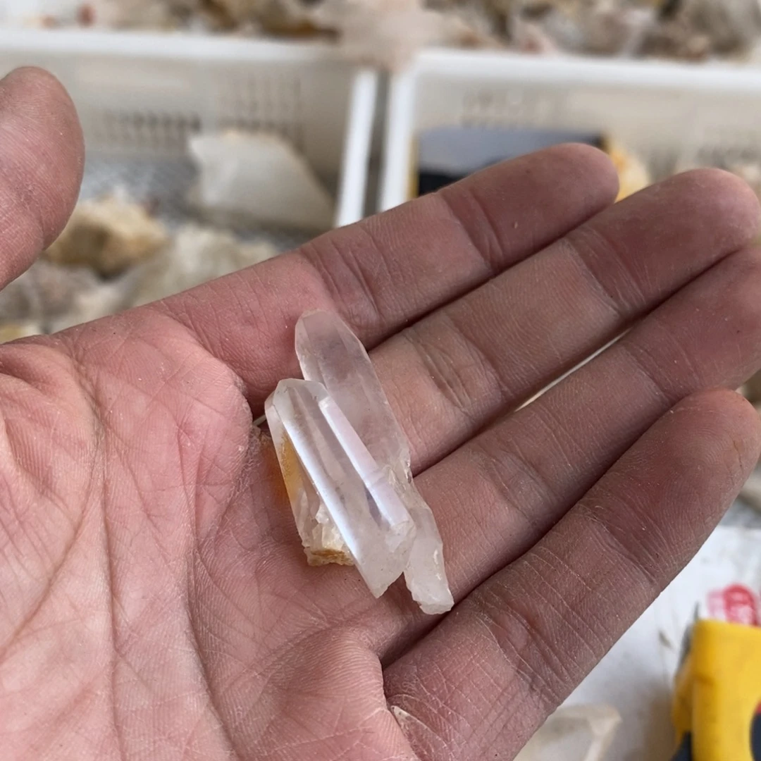 水晶水晶原石摆件未镶嵌拒*