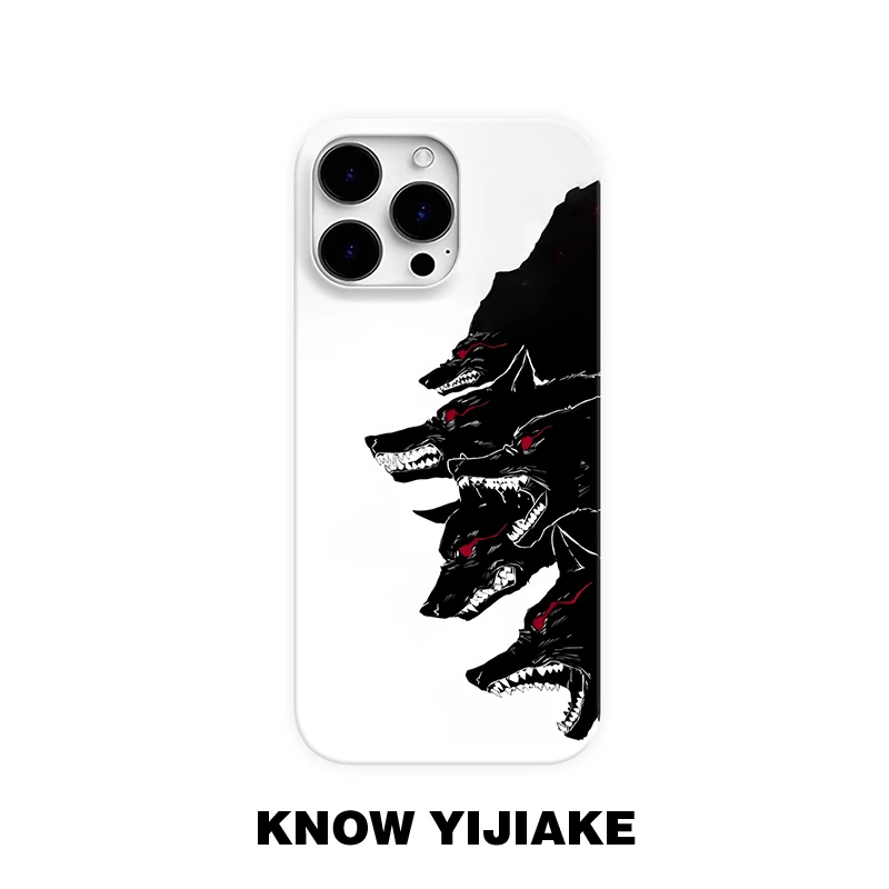 红眼恶狼适用苹果16个性手机壳15promax小众14创意13ins12p艺术11