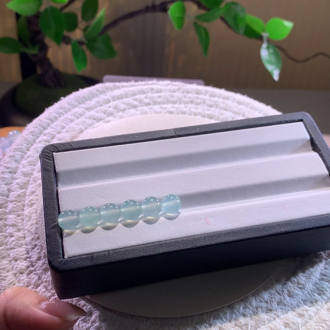散珠翡翠天然缅a冰晴绿散珠