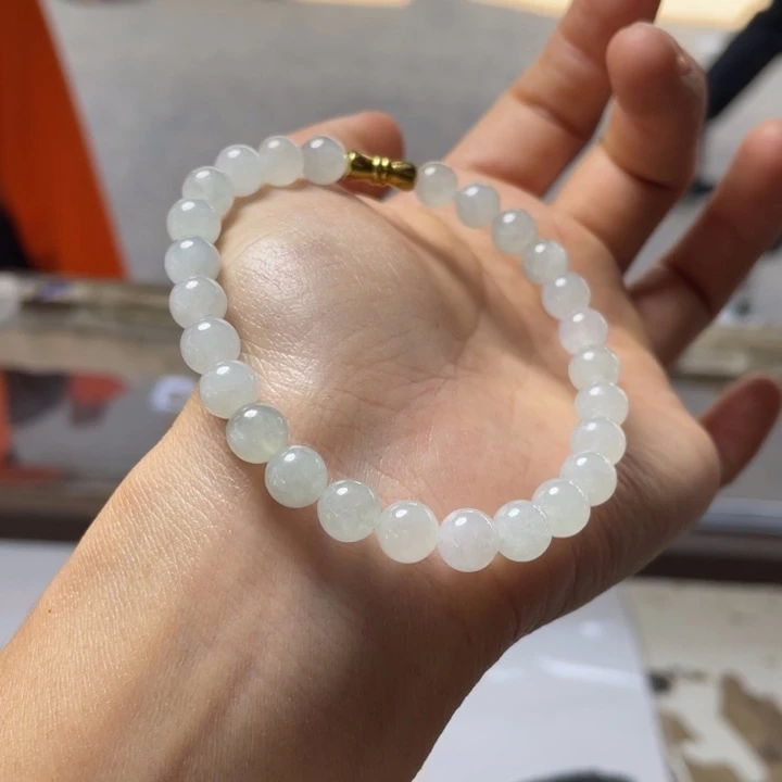 定制翡翠未镶嵌冰胶手串