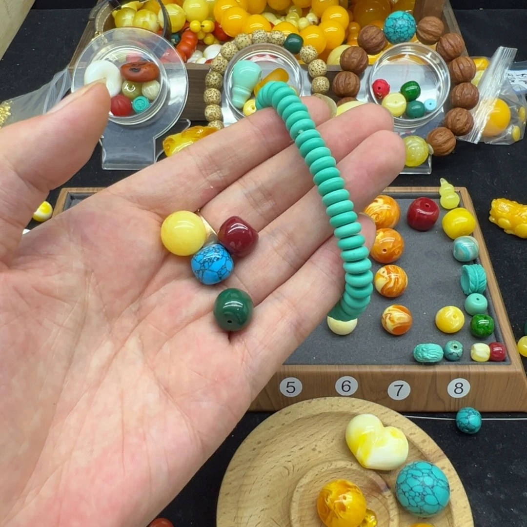 琥珀未镶嵌颈饰配饰，隔片50