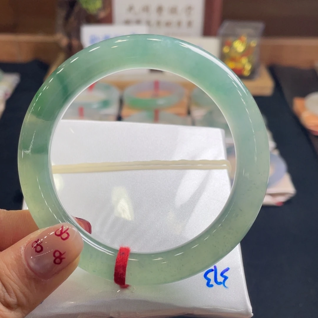 翡翠手镯未镶嵌55.5圆条