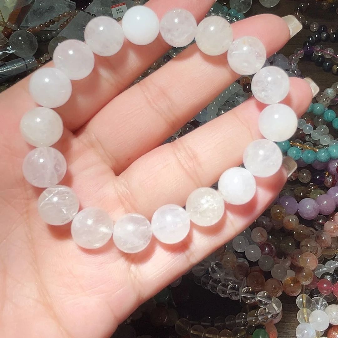 水晶手链未镶嵌白兔毛10毫米