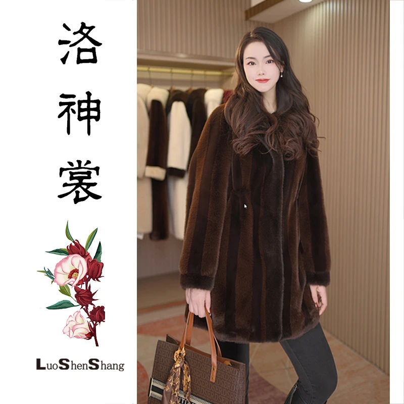 2024新抽刀翻领高级时尚气质中长款显瘦中长款加厚外套LY777