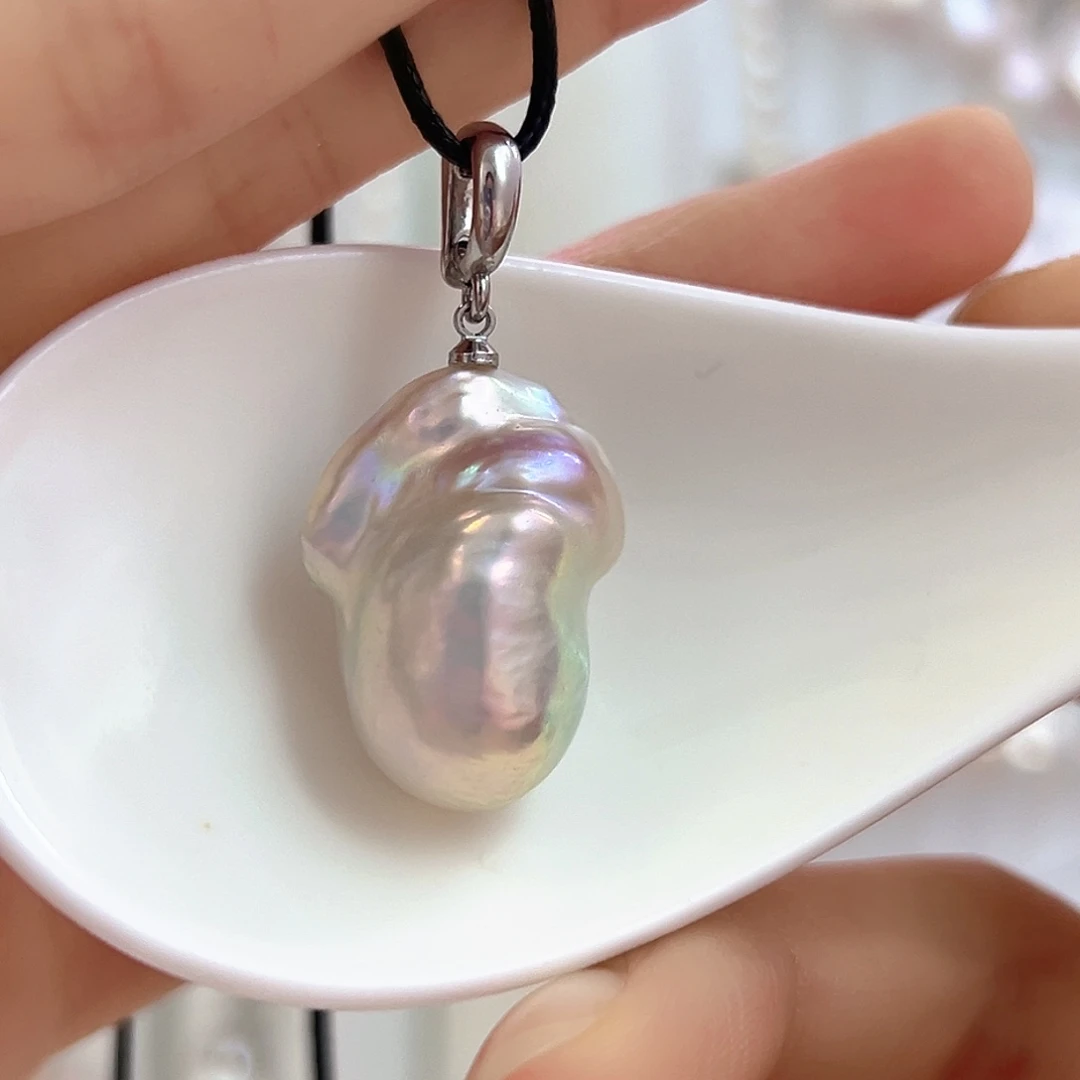 颈饰银S925镶嵌淡水珍珠