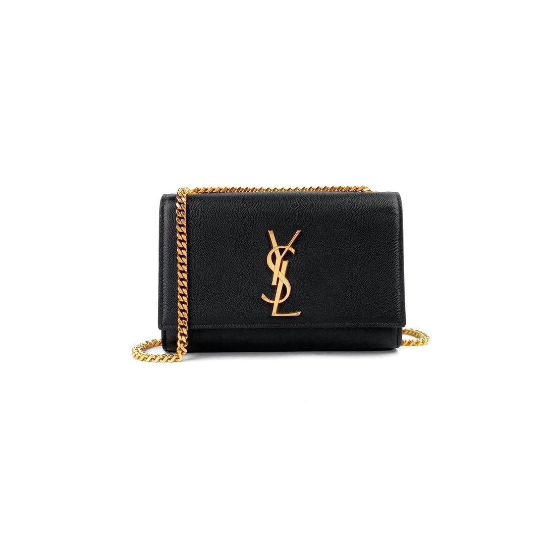 未使用 YSL/圣罗兰 黑金鱼子酱kate信封包小号