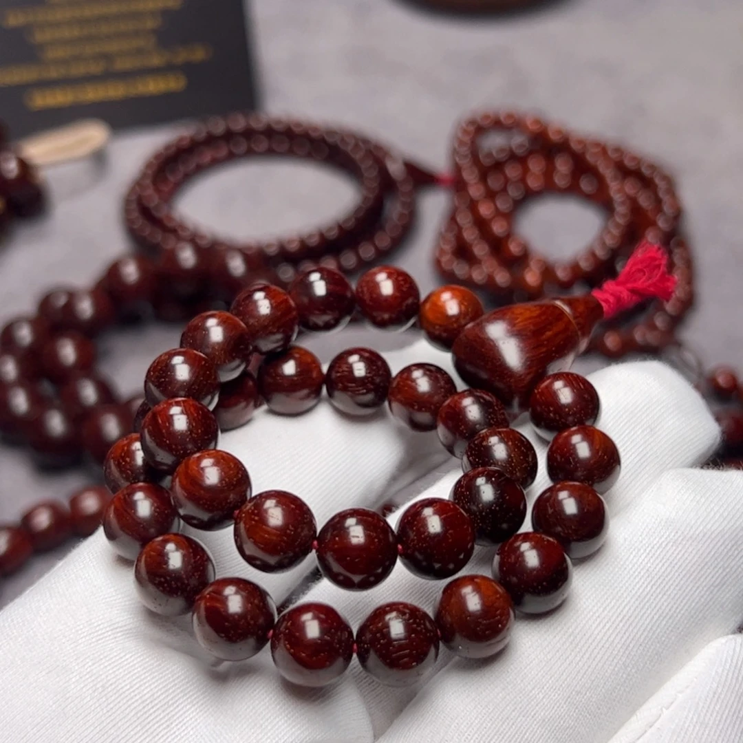 小叶紫檀手串/手链1.0 放性老树头 干磨8000目 鳞底老料