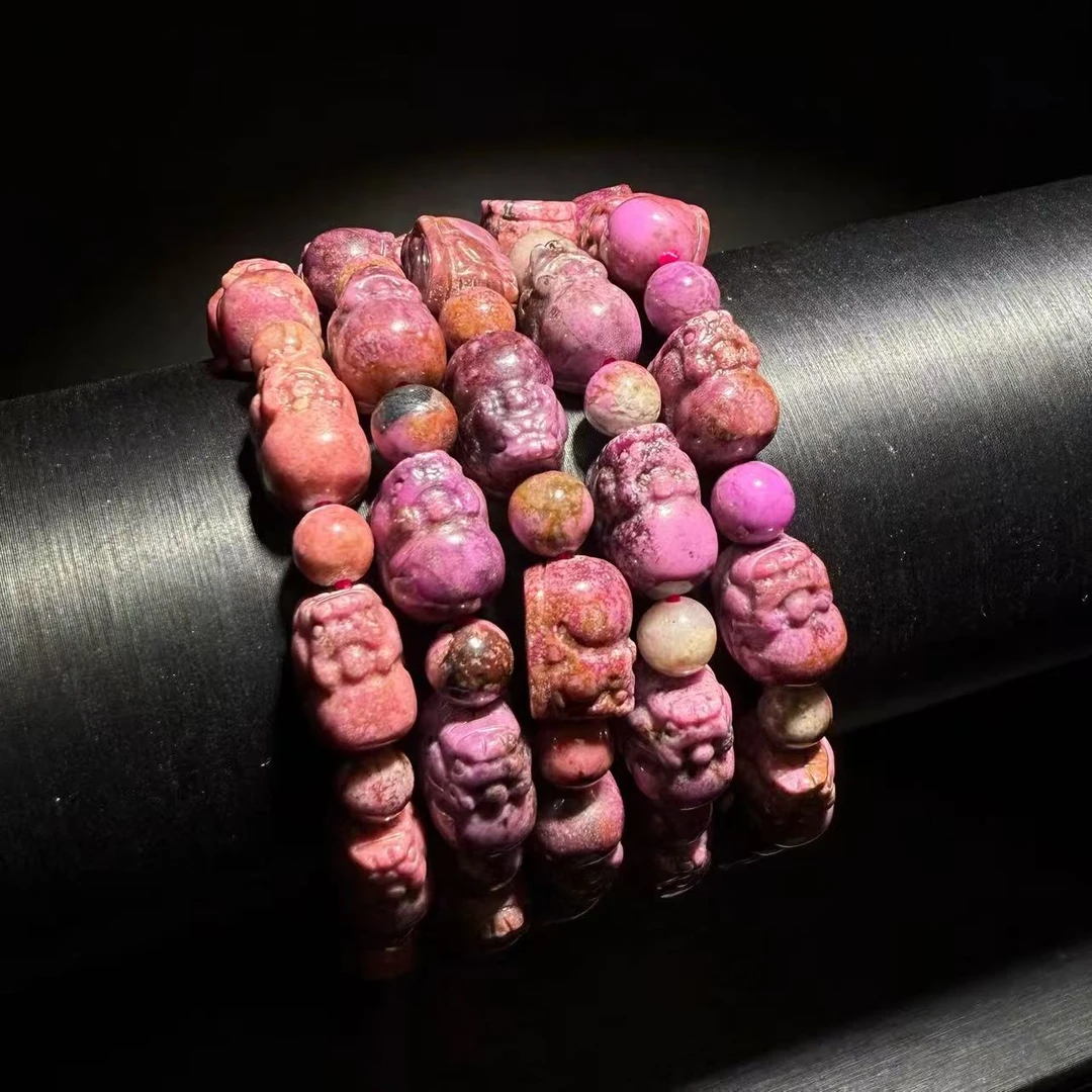 【皇后甄选】C123004 南非老料/樱花粉貔貅手串-多样性发其一