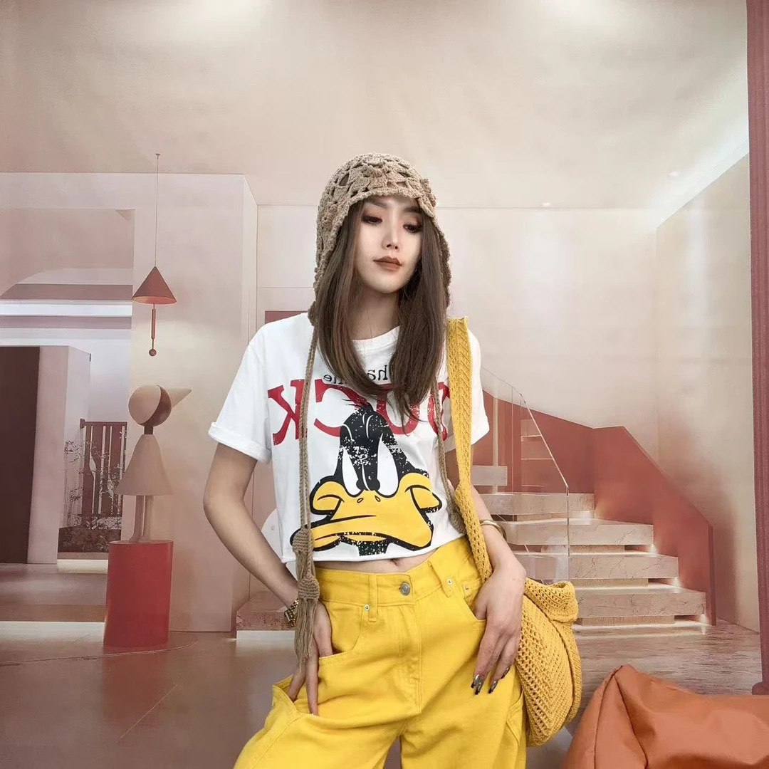 《嘉怡推荐》2025夏季短款唐老鸭短袖