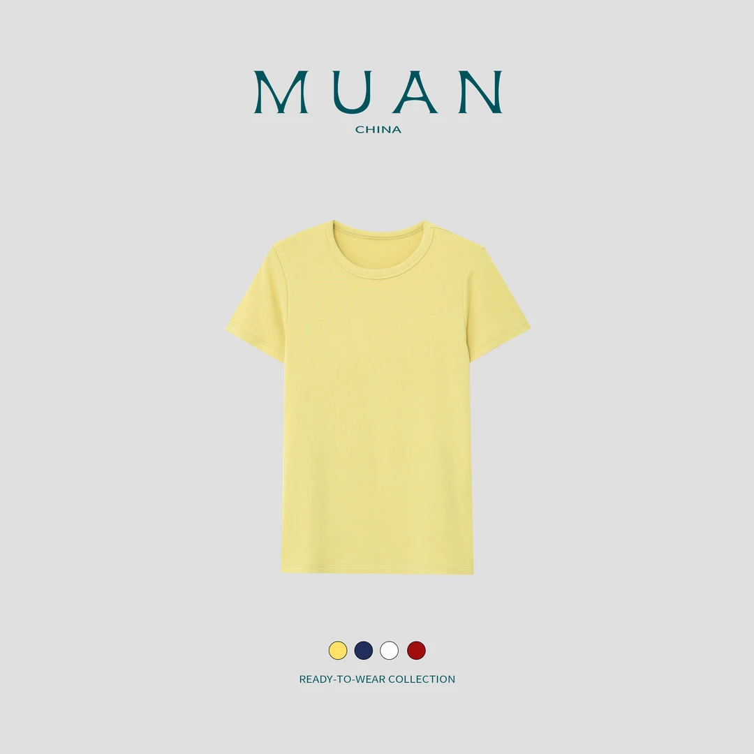 【舒适感T】MUAN定制高级宽松简约圆领百搭短袖上衣T恤打底JD-8123