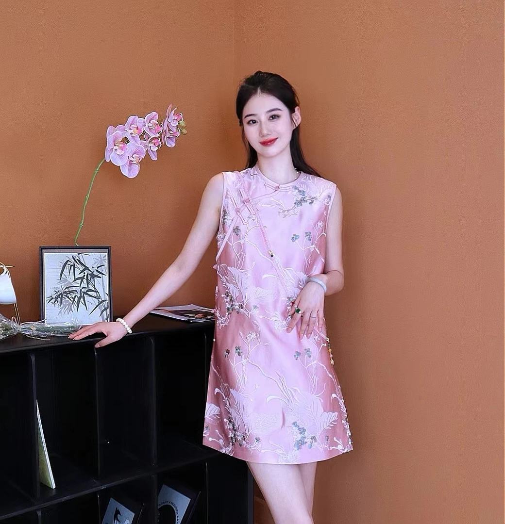 《梦回盛唐》时尚复古中国风新中式气质女士连衣裙1212
