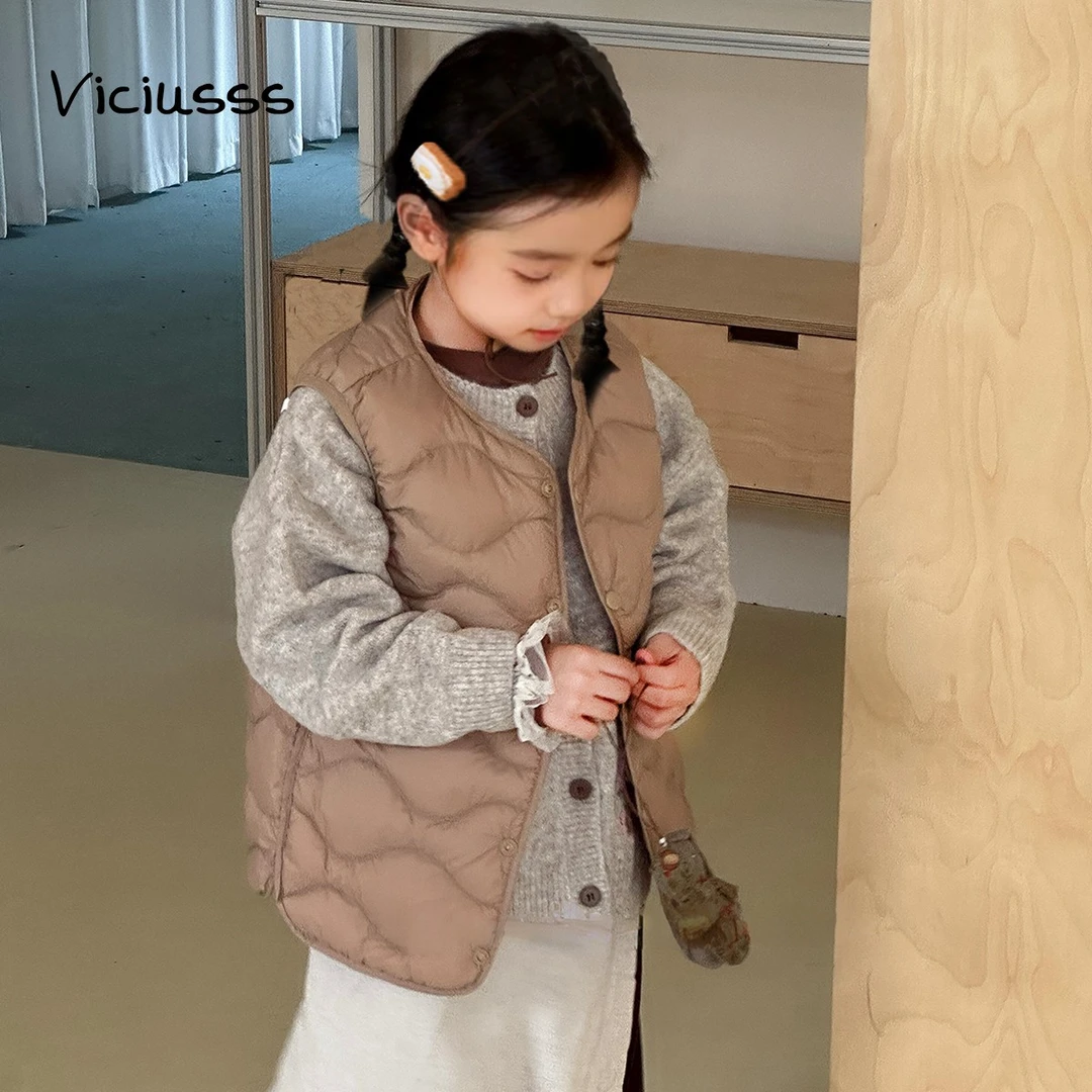 viciusss童装男童女童羽绒马甲冬季新品柔软保暖外套