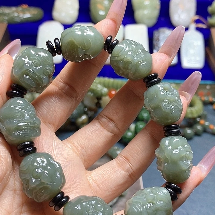 和田玉未镶嵌手链