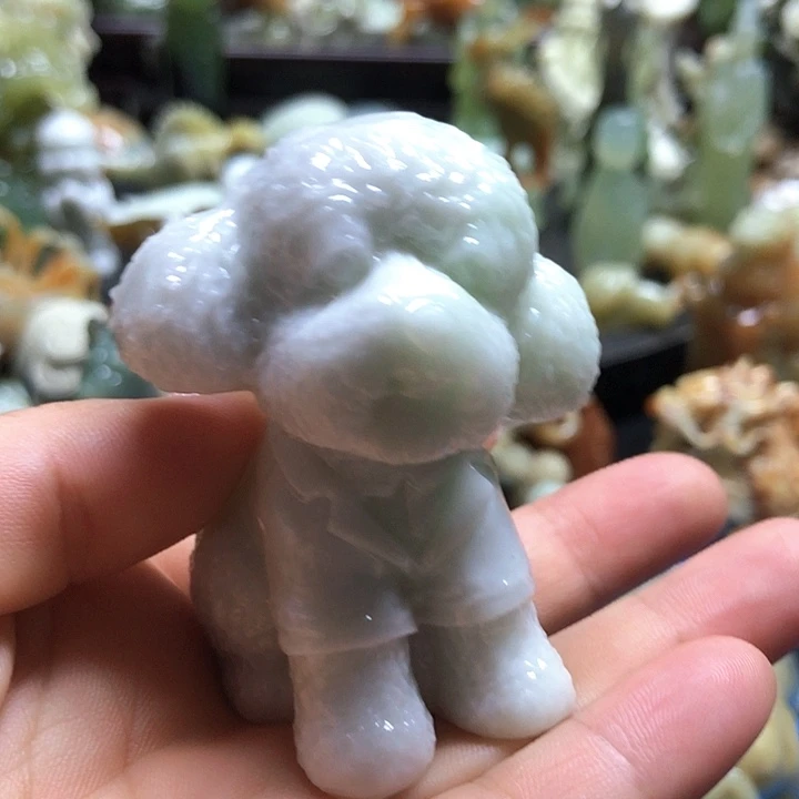 抖***已石材家居装饰摆件旺旺来财