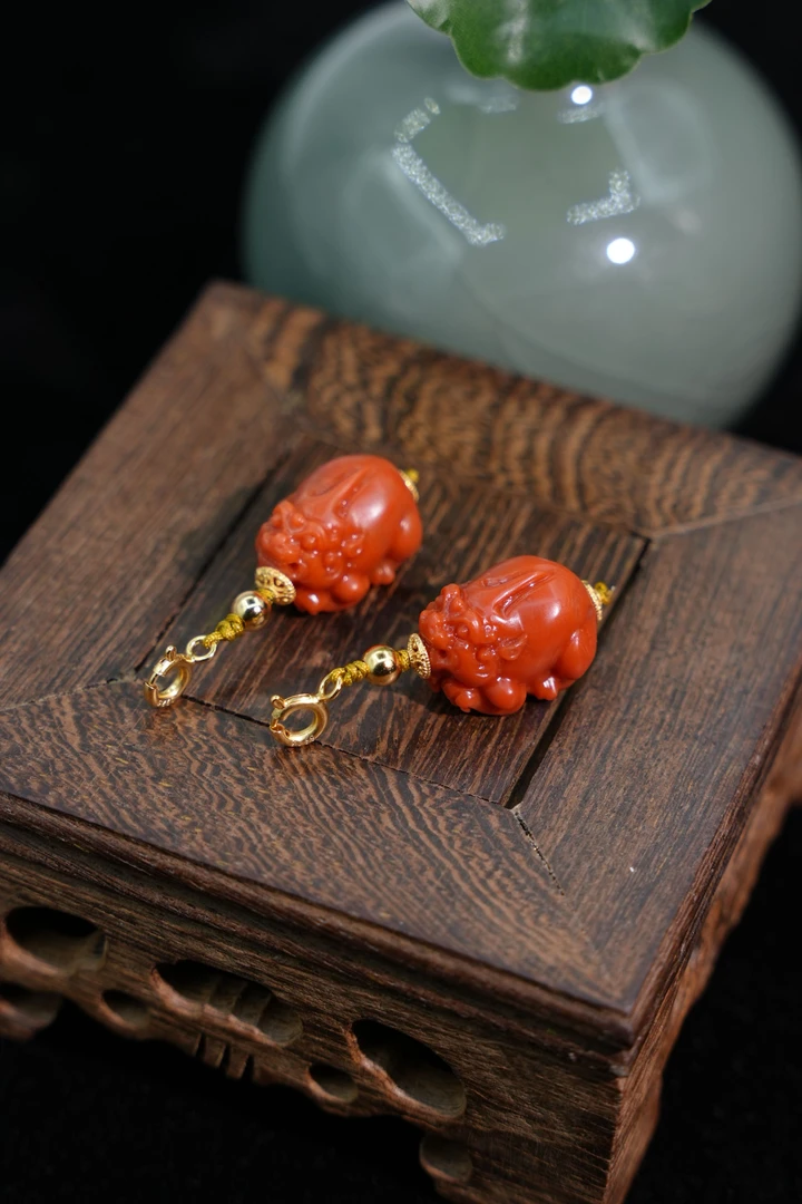 【元宝珠宝】南红貔貅吊坠多样性发一件YB3905903