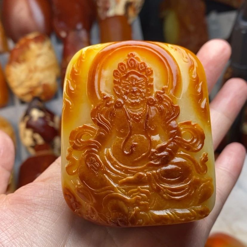 【闪购商品】定制琥珀金**缘裸石，。