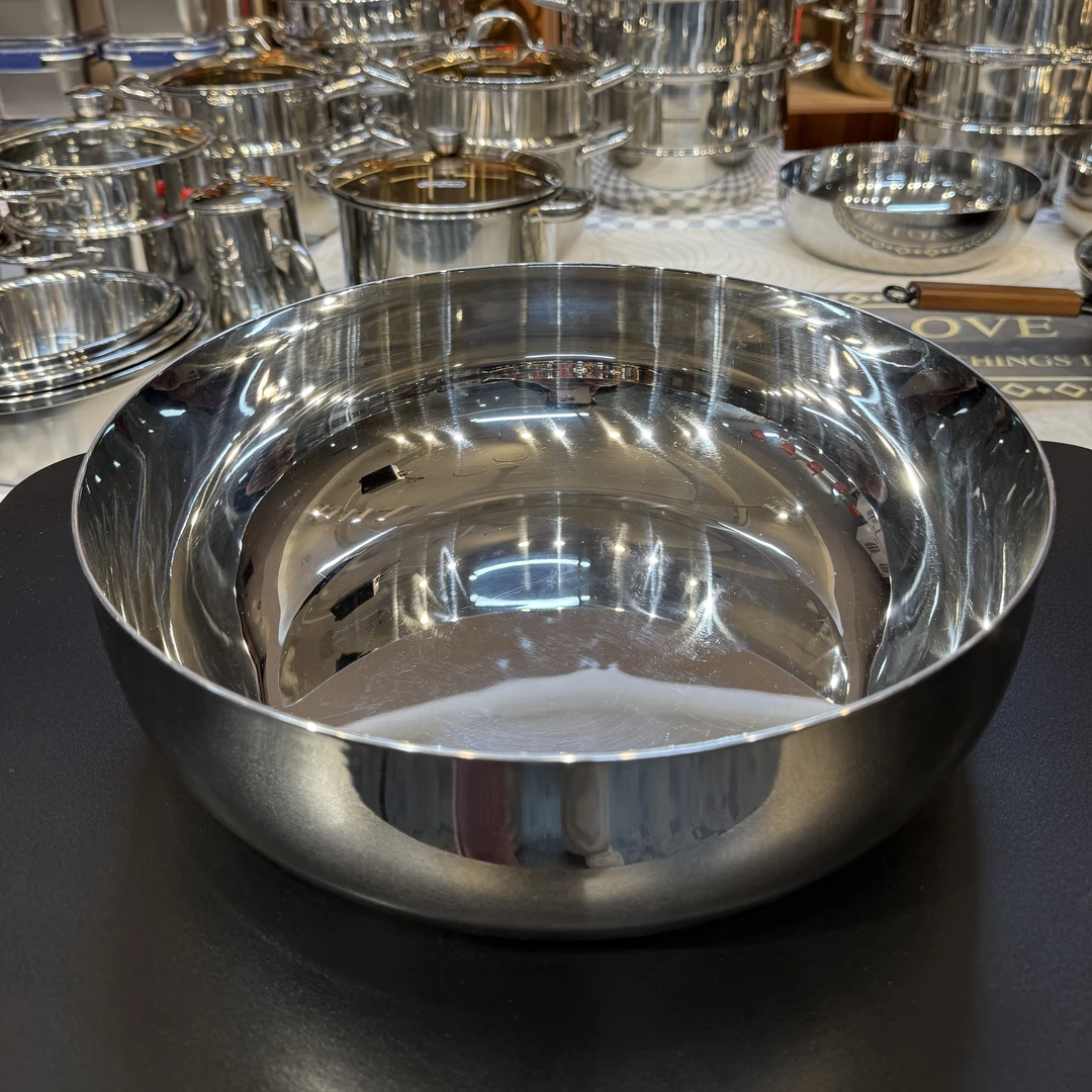 BH/不锈钢和面盆32cm大容量卷边揉面盆加厚加深洗菜盆