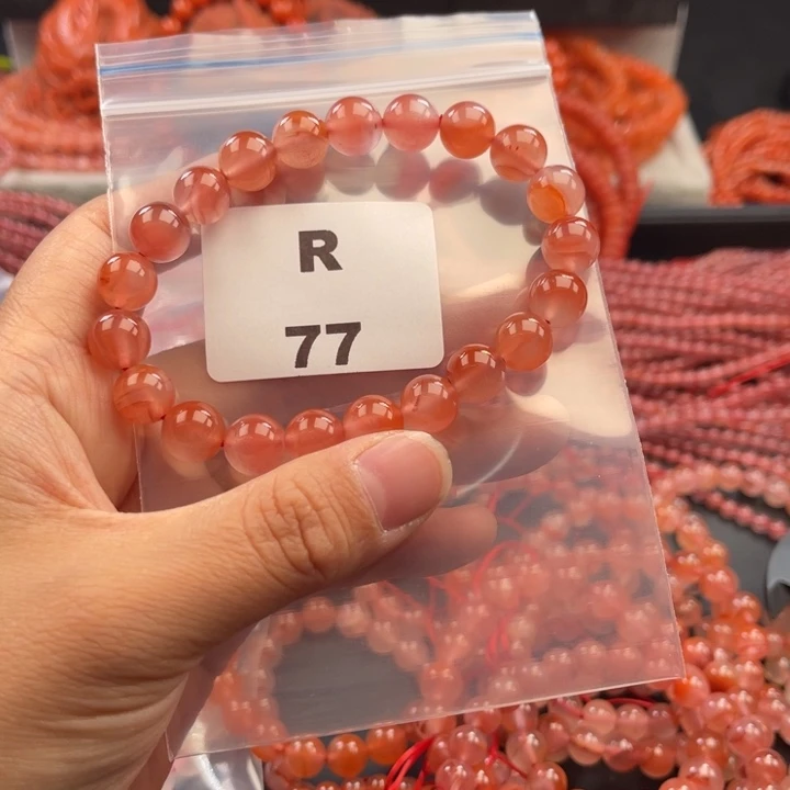 南红玛瑙未镶嵌多样性发货默认微瑕称重9mm