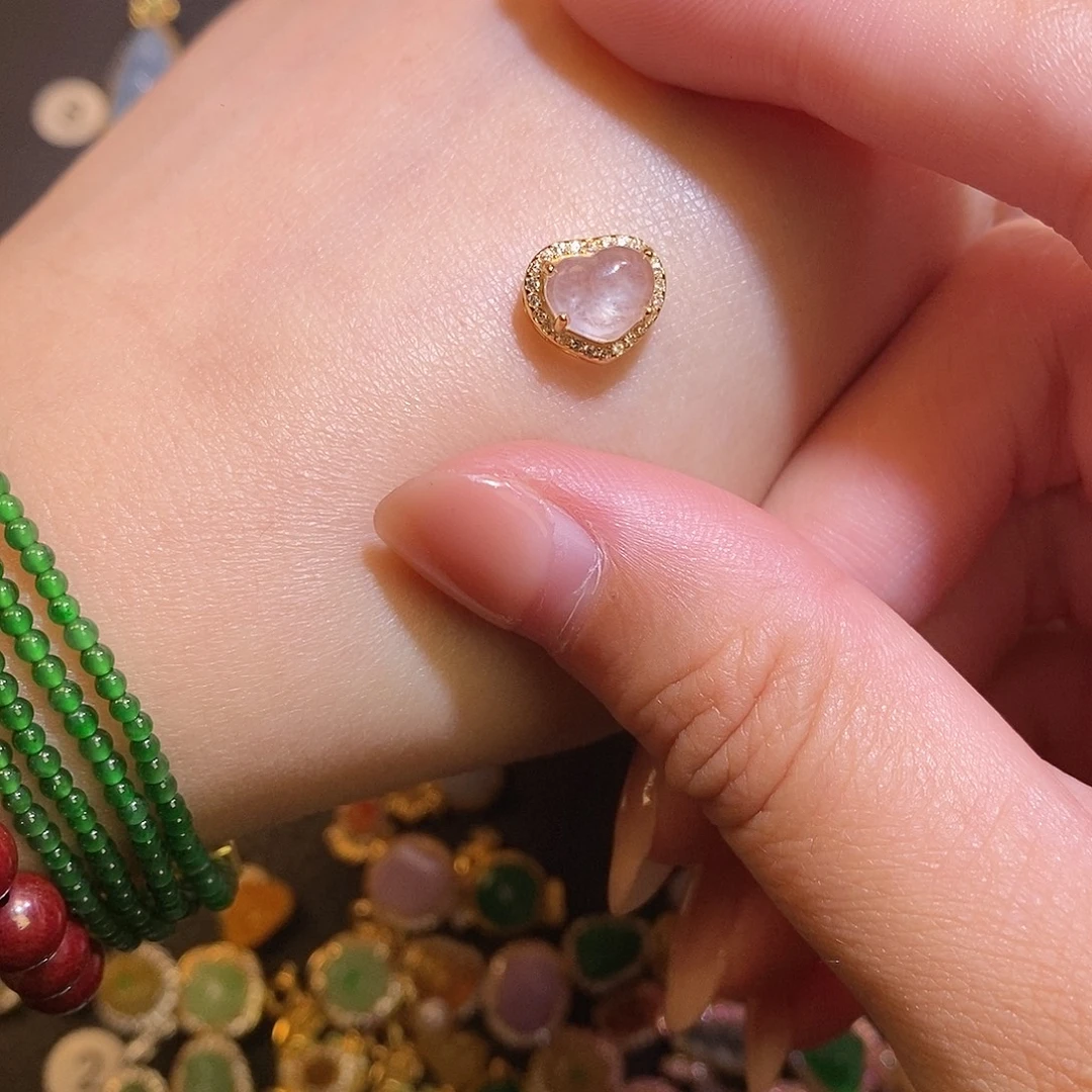 天***真翡翠银S925镶嵌项链