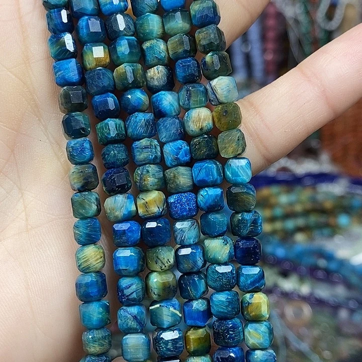 玛瑙/玉髓未镶嵌珠宝半成品虎虎切面方糖卡5mm