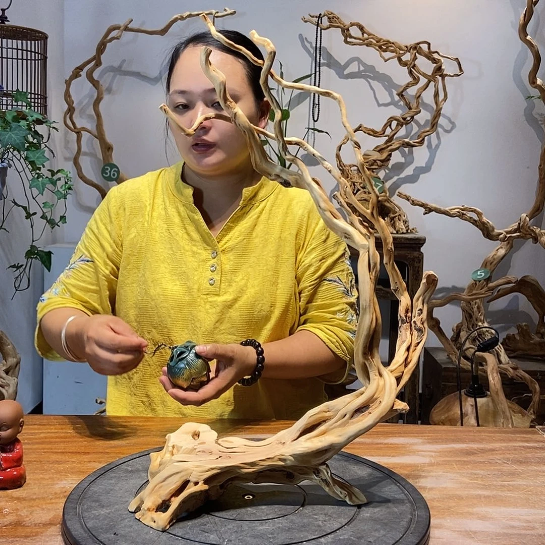 天然根雕陶制艺术品