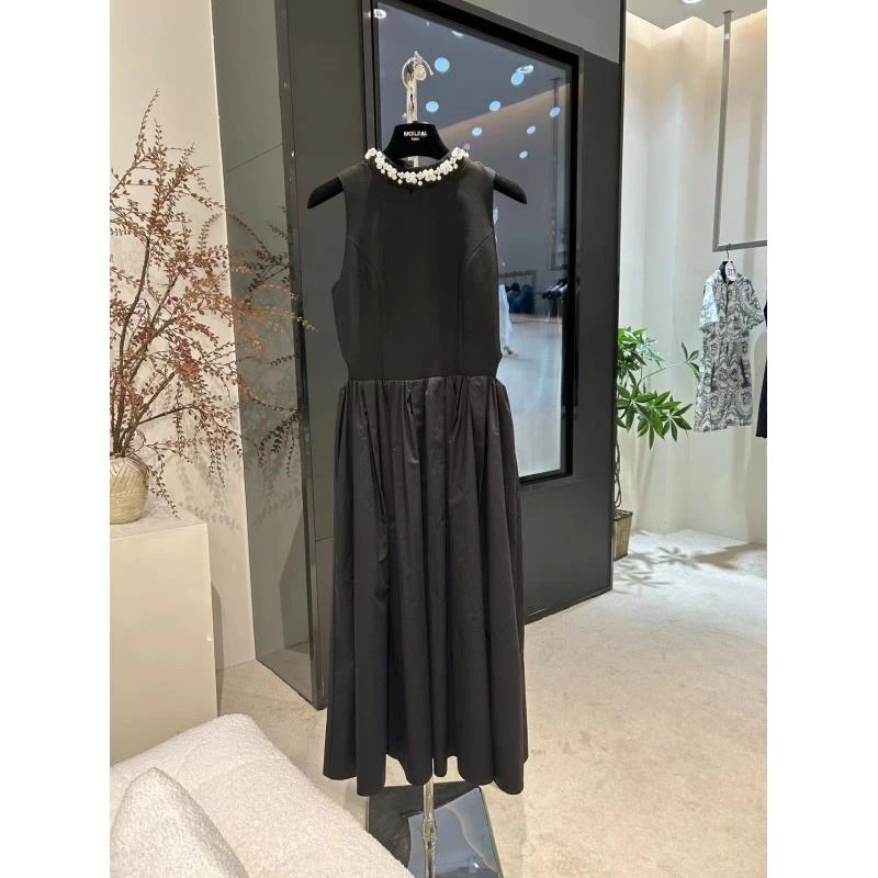 连衣裙显瘦气质时尚夏季黑色法式无袖FH205