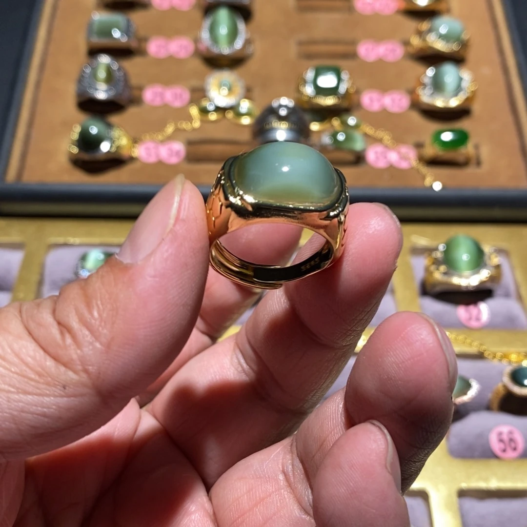 和田玉（碧玉）戒指未镶嵌