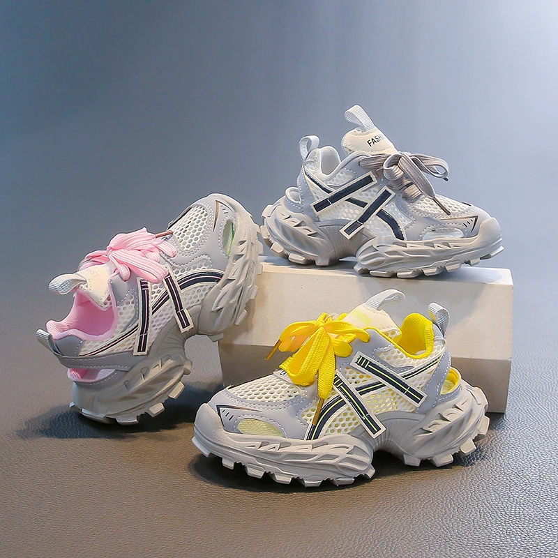 儿童凉鞋男孩夏季新款包头男童沙滩中大童学生镂空透气运动鞋网