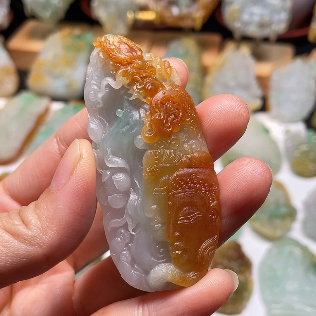 未镶嵌定制翡翠万佛朝宗