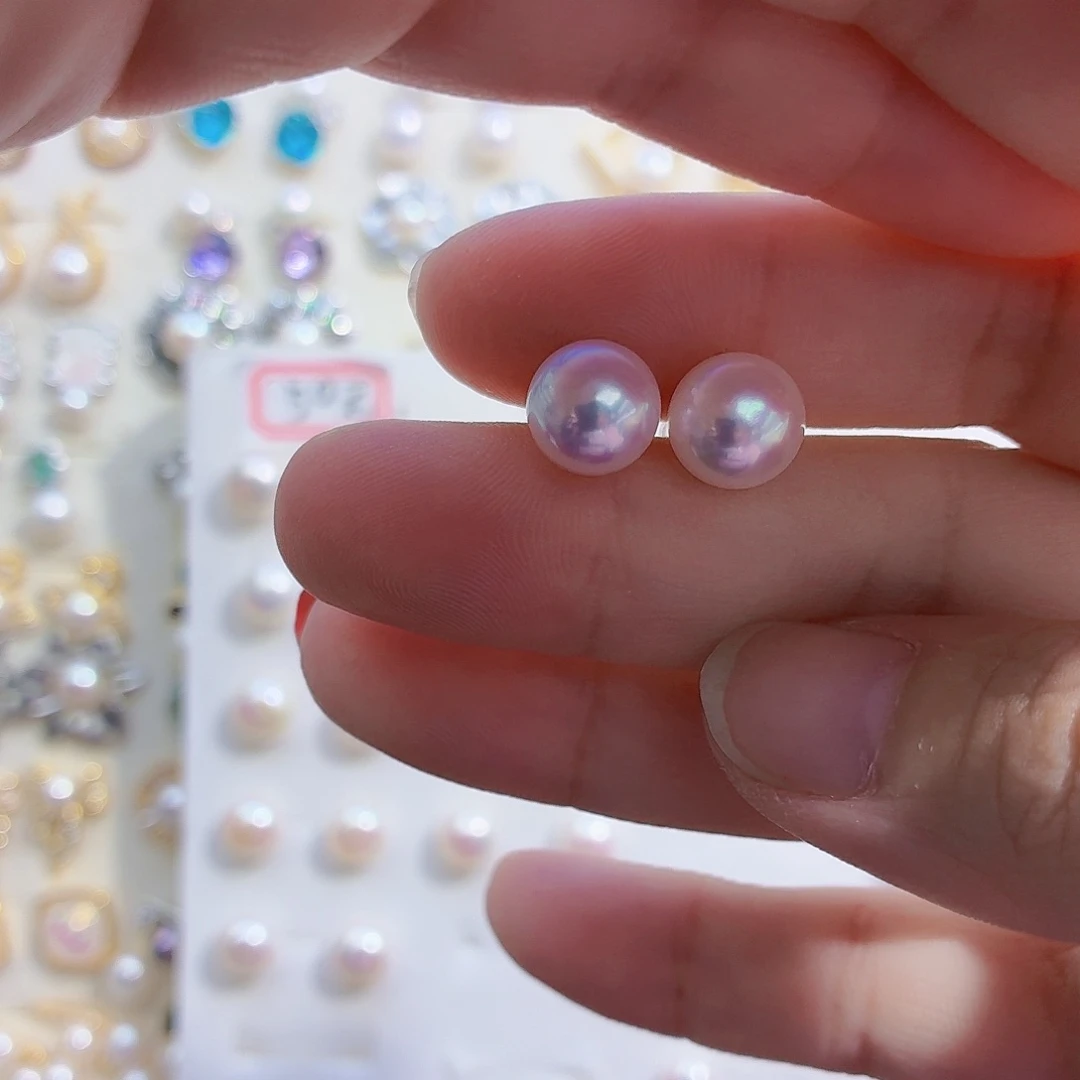 合金淡水珍珠耳饰