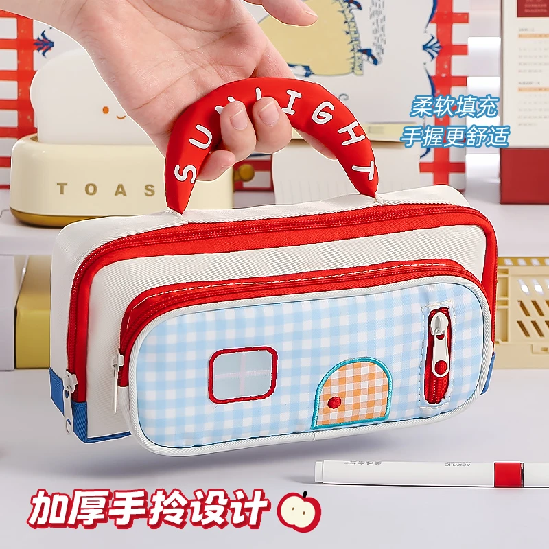 多巴胺创意小房子笔袋大容量高颜值ins风女生文具收纳袋女孩笔袋