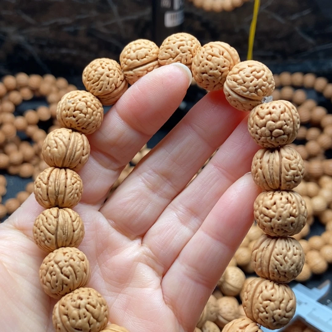 桃核手串金刚纹15尺原皮原色