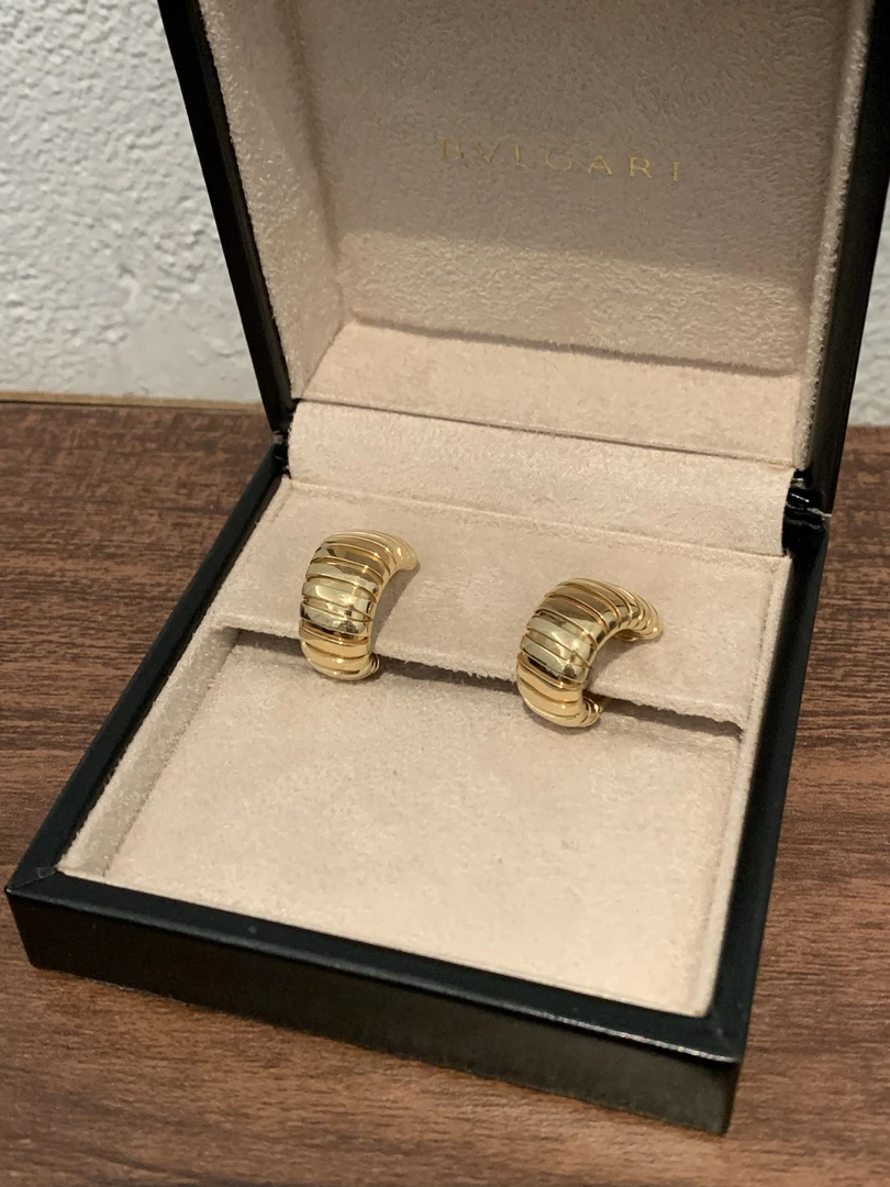 95新 BVLGARI/宝格丽 HIHI/Bvlgari宝格丽素金耳夹/12014707