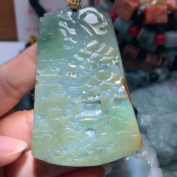 颈饰未镶嵌翡翠保真天然A货翡翠