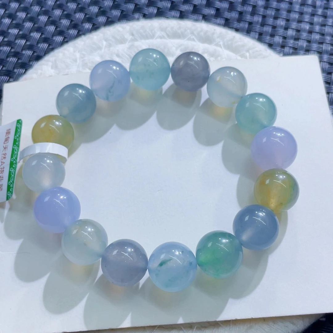未镶嵌手链翡翠玻璃冰幻彩卡12+