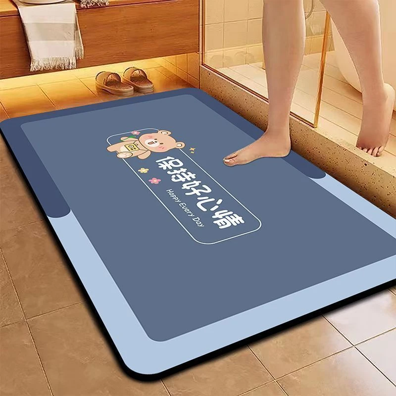 速干吸水浴室防滑垫厕所洗手间浴室卫生间地垫脚垫加厚除尘地毯