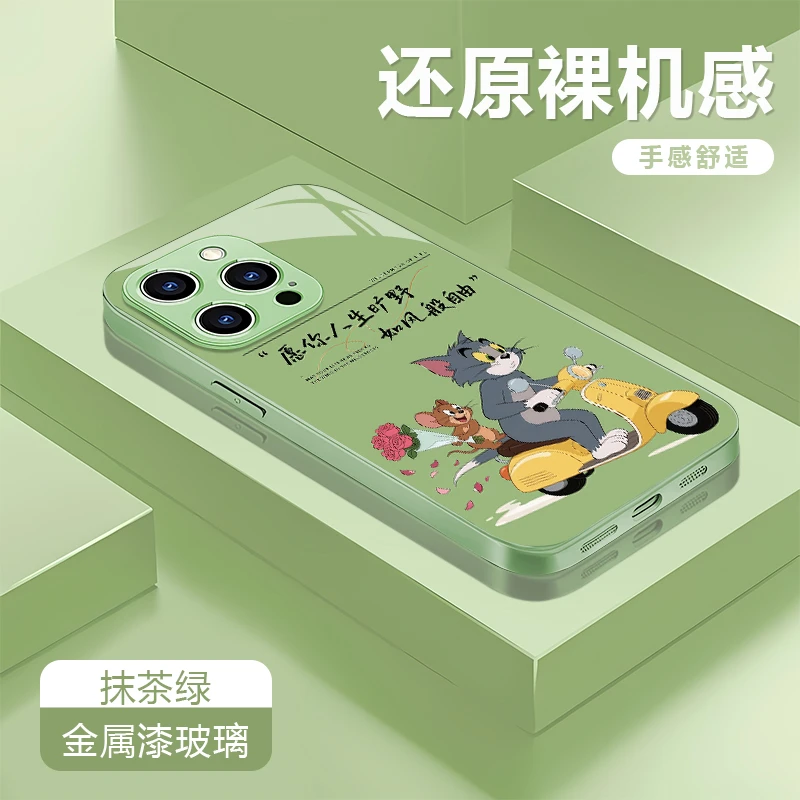 人生旷野适用苹果17/16华为P70/vivo/oppo金属漆玻璃防摔手机壳女