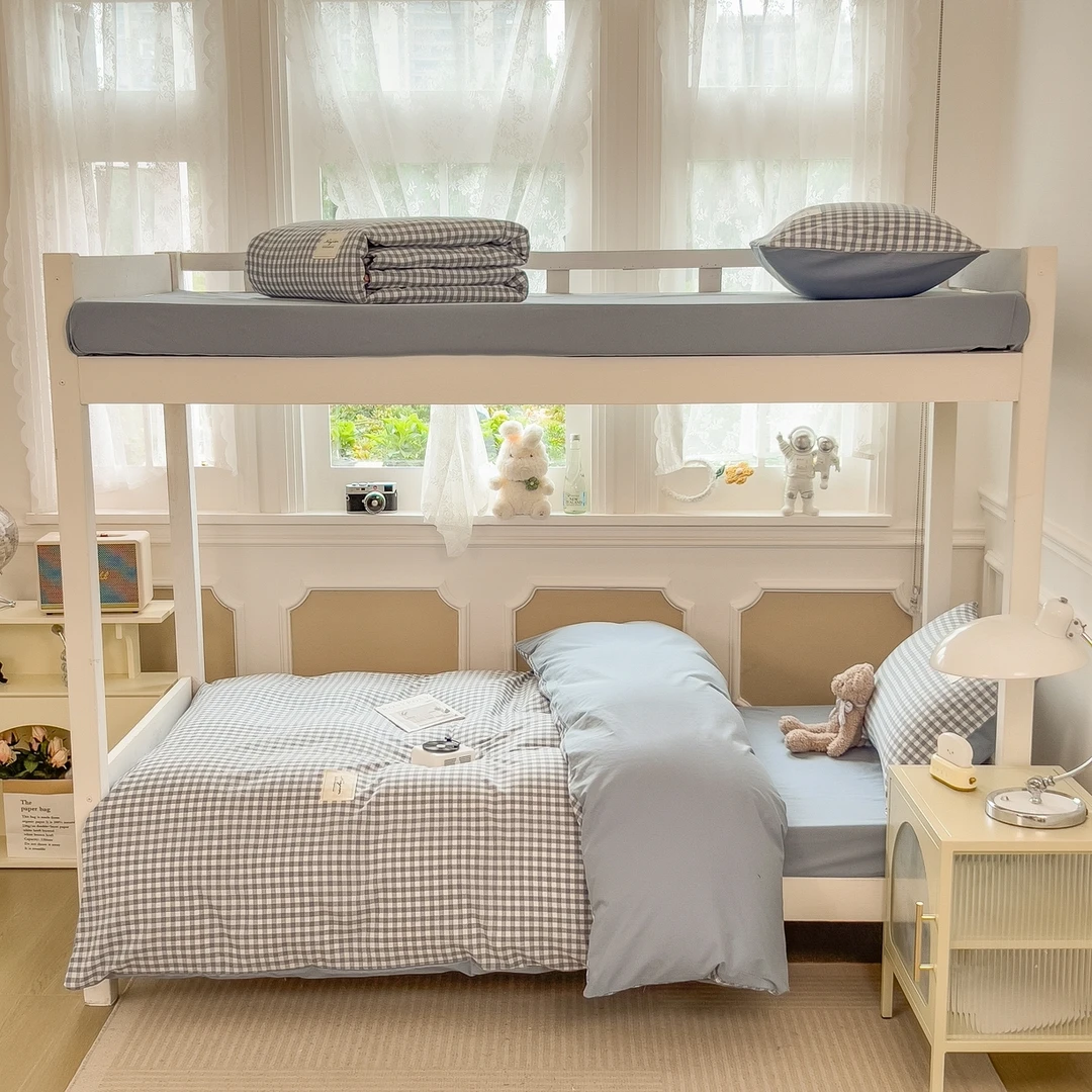 2025新款亲肤水洗棉大学生宿舍寝室单双人床单笠款三件套床上用品