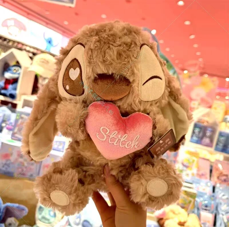 史迪奇巧克力抱心变装坐姿公仔史迪仔玩偶陪伴抱枕送儿童女友礼物