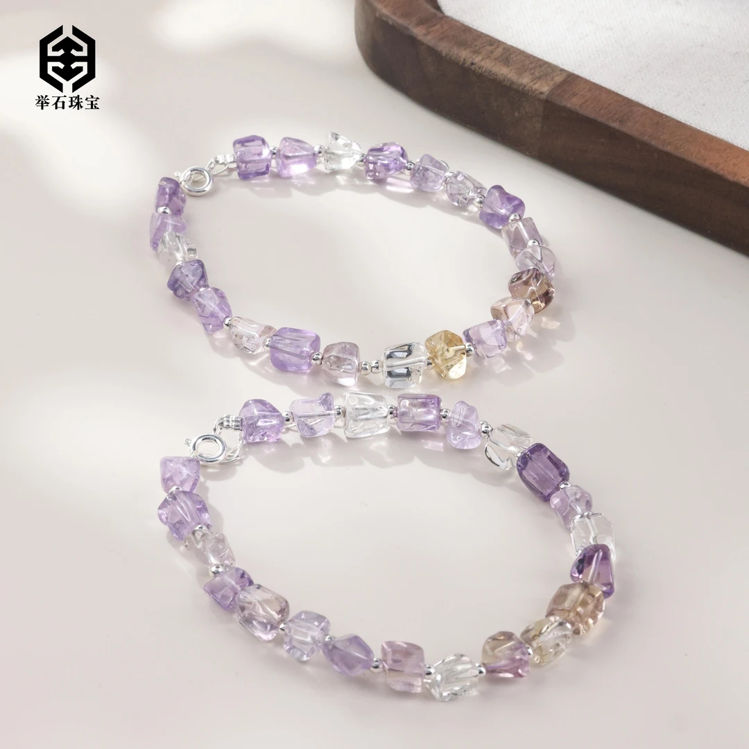 【举石珠宝】T0308-1000-90水晶手链（一件/多样性发/约3mm+）T