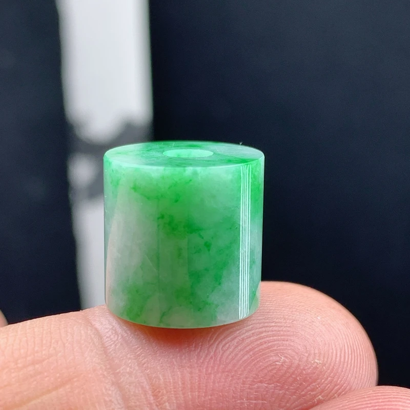 优惠缅甸纯天然翡翠A货老坑冰润阳绿色飘花路路通吊坠挂件送礼