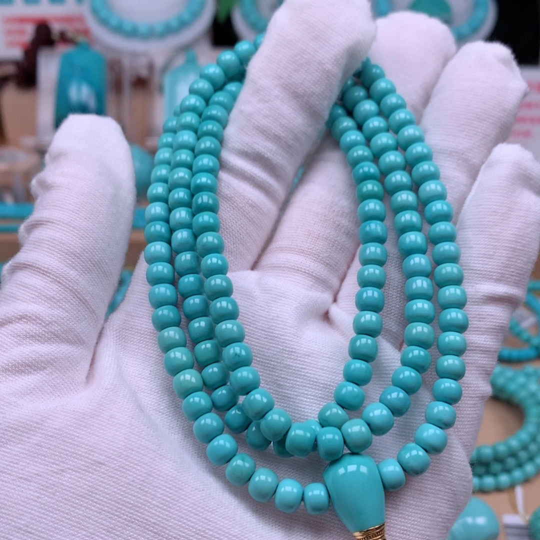 绿松石未镶嵌珠宝奇石5.6mm