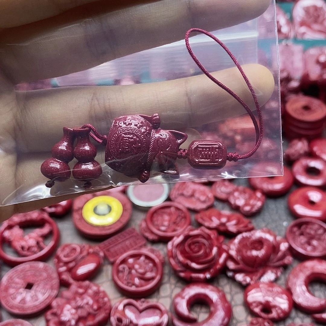 天然辰砂0000朱砂手机链