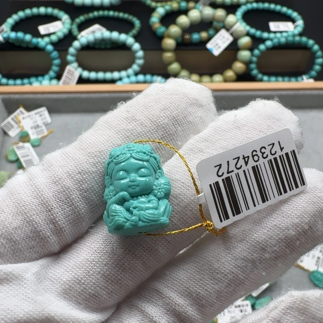 绿松石未镶嵌挂件