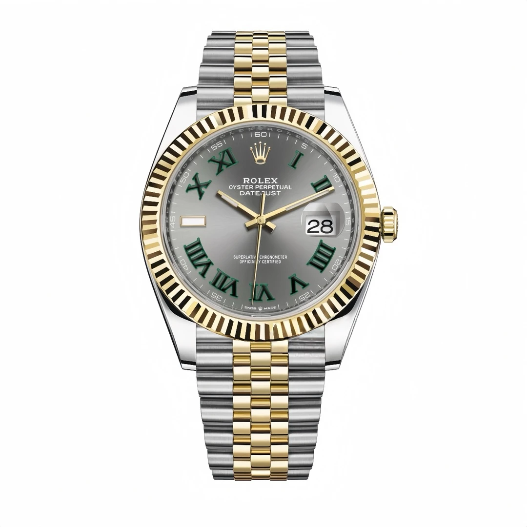 未使用 Rolex/劳力士 睿时名表 25年 126333间金绿萝表径41mm男士